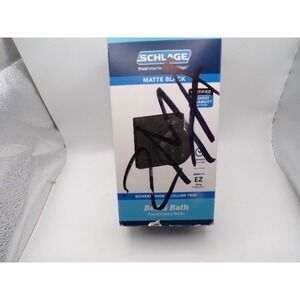 Schlage Bowery Knob Collins Trim Matte Black Privacy Bed Bath Door Lock F51A B60